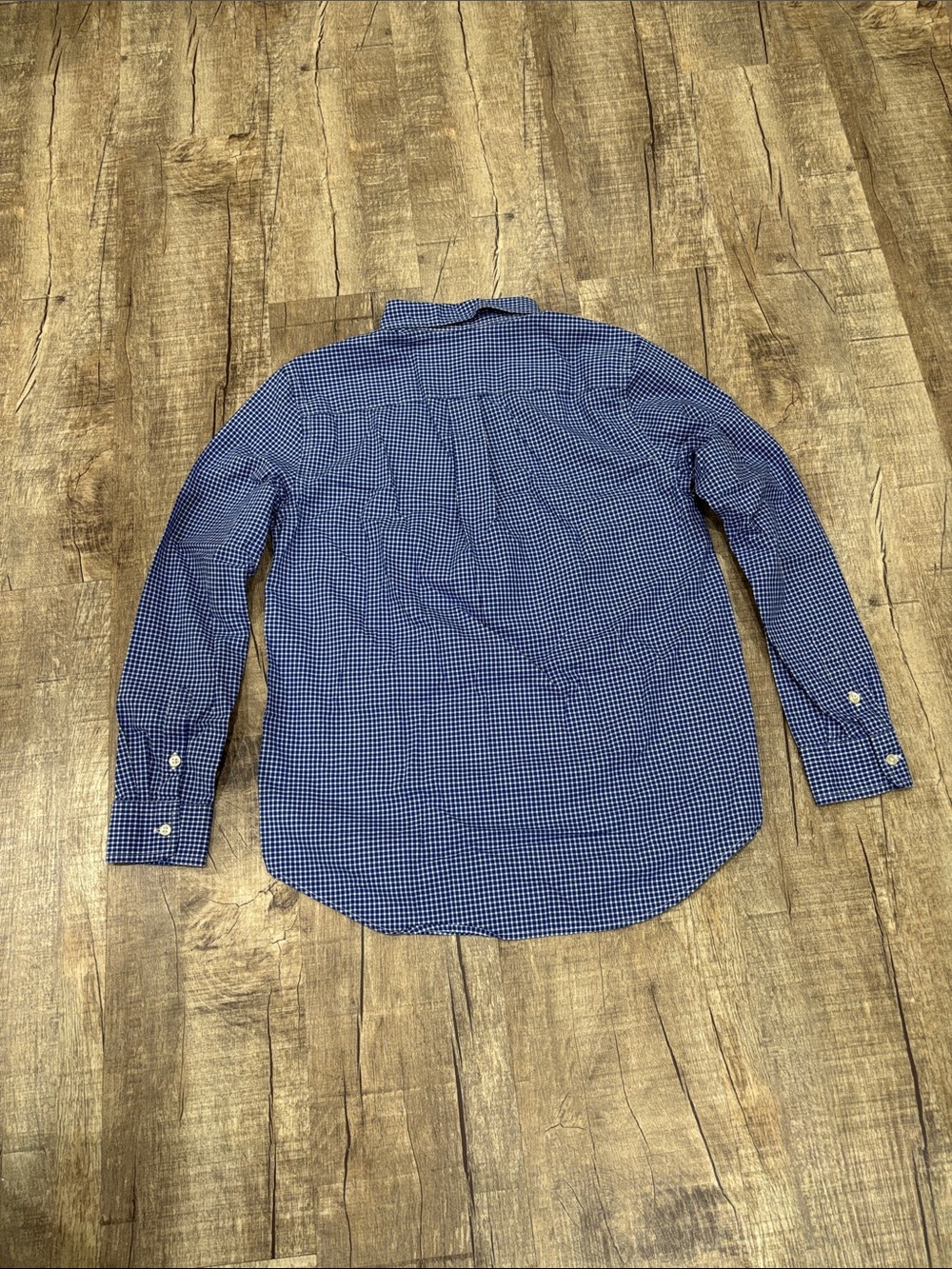 Polo by Ralph Lauren Blue Gingham Button-Down Shirt with Orange Pony - Picture 3 of 9